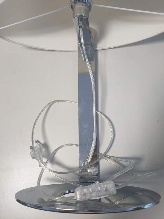 Lampada da Tavolo "Ideal Lux Desirèe TL1"con Paralume Cilindrico Anni 2000