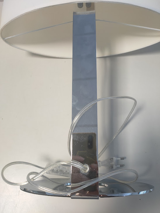 Lampada da Tavolo "Ideal Lux Desirèe TL1"con Paralume Cilindrico Anni 2000