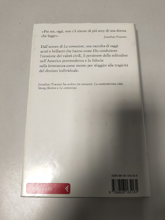 Libro Come Stare Soli Jonathan Franzen 2003