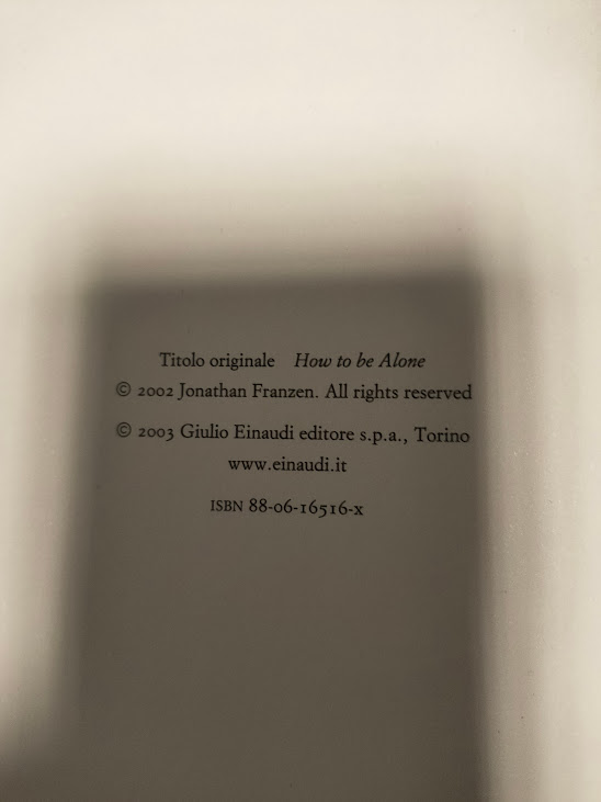 Libro Come Stare Soli Jonathan Franzen 2003