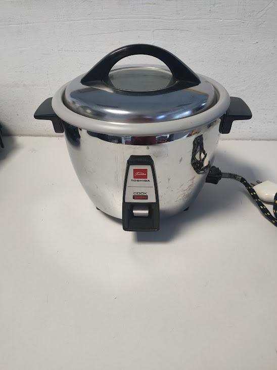 Pentola Cuociriso Elettrico Toshiba in Metallo Anni '90