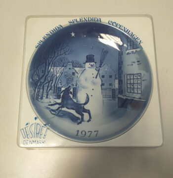 Piatto da Collezione in Porcellana "Old Copenhagen Blue" Désirée Denmark Vintage 1977