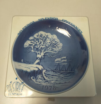 Piatto in Porcellana "Old Copenhagen Blue" Désirée Denmark Vintage 1978