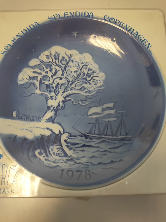 Piatto in Porcellana "Old Copenhagen Blue" Désirée Denmark Vintage 1978