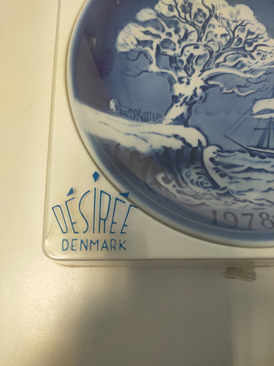 Piatto in Porcellana "Old Copenhagen Blue" Désirée Denmark Vintage 1978