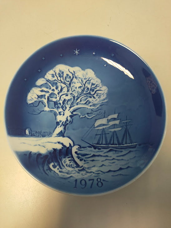 Piatto in Porcellana "Old Copenhagen Blue" Désirée Denmark Vintage 1978