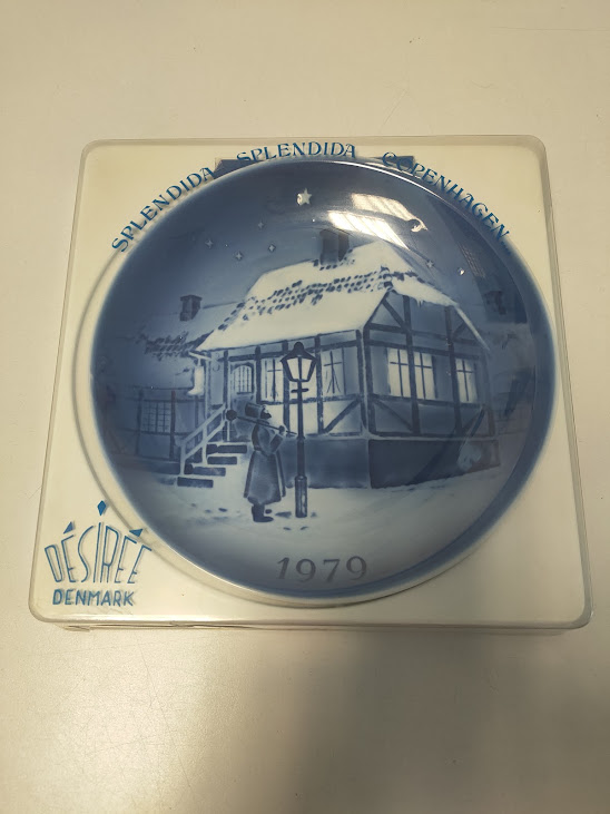 Piatto in Porcellana "Old Copenhagen Blue" Désirée Denmark Vintage 1979