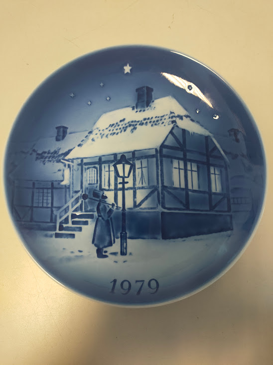 Piatto in Porcellana "Old Copenhagen Blue" Désirée Denmark Vintage 1979