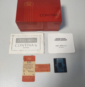 Scatola Zeiss Ikon Contina Ia Libretto di Istruzioni e Certificato