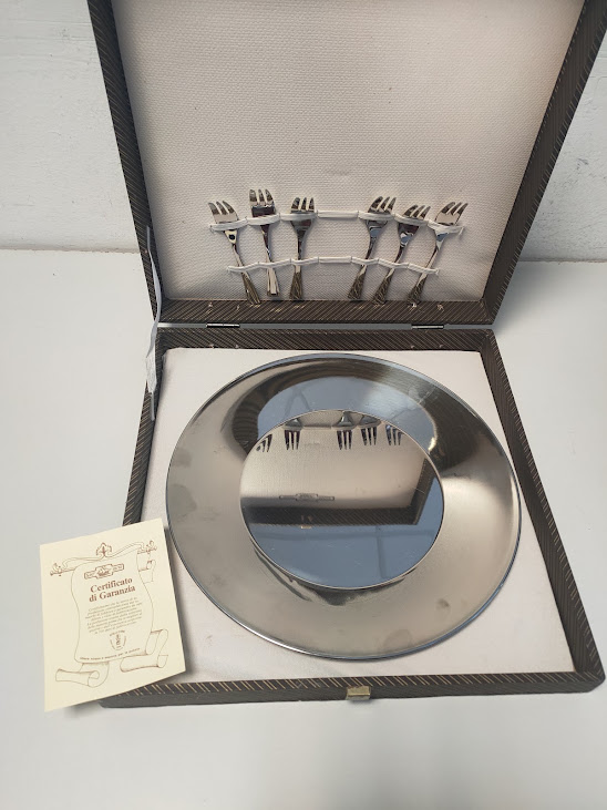 Servizio da Dessert Marchiato SAF Inox 18/10 Vintage Anni 70/80