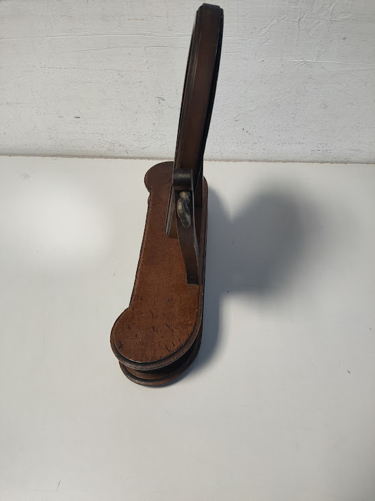 Specchiera Basculante Da Tavolo Legno Con Cassetto Artigianato Vintage Anni ‘60